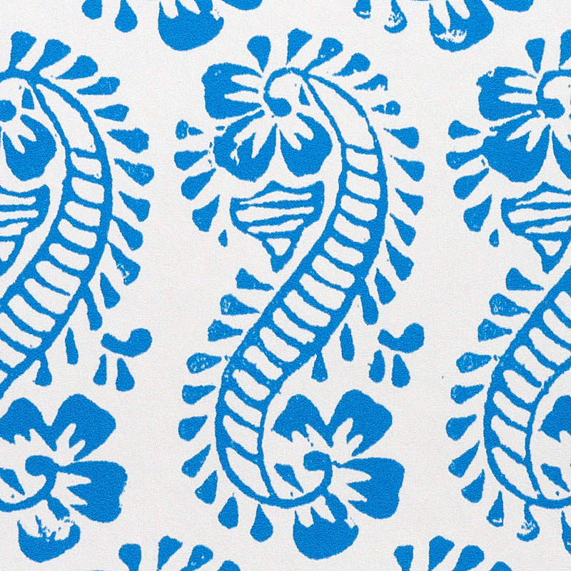 Schumacher Lani Blue Wallpaper - Eade's Wallpaper