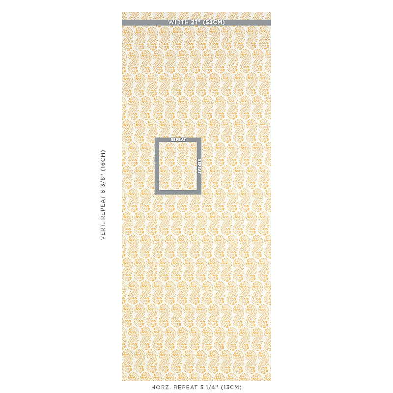 Schumacher Lani Gold Wallpaper - Eade's Wallpaper