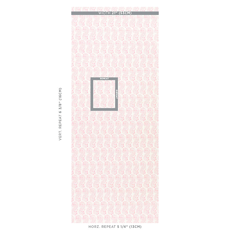 Schumacher Lani Pink Wallpaper - Eade's Wallpaper