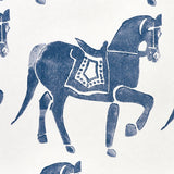 Schumacher Marwari Horse Navy Wallpaper - Eade's Wallpaper