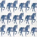 Schumacher Marwari Horse Navy Wallpaper - Eade's Wallpaper