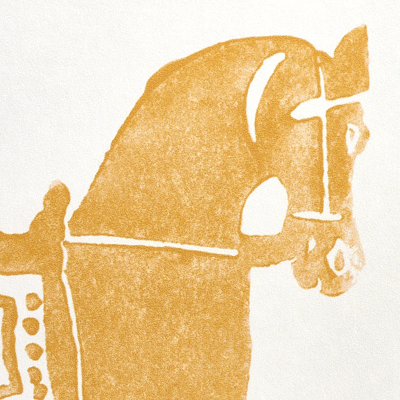 Schumacher Marwari Horse Mustard Wallpaper - Eade's Wallpaper