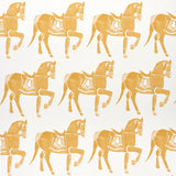 Schumacher Marwari Horse Mustard Wallpaper - Eade's Wallpaper