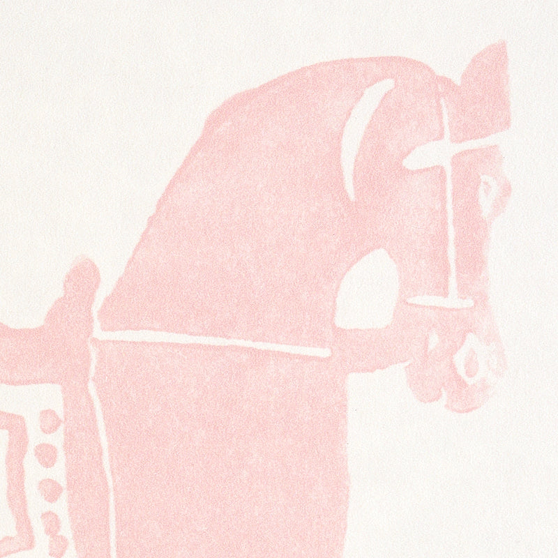 Schumacher Marwari Horse Pink Wallpaper - Eade's Wallpaper