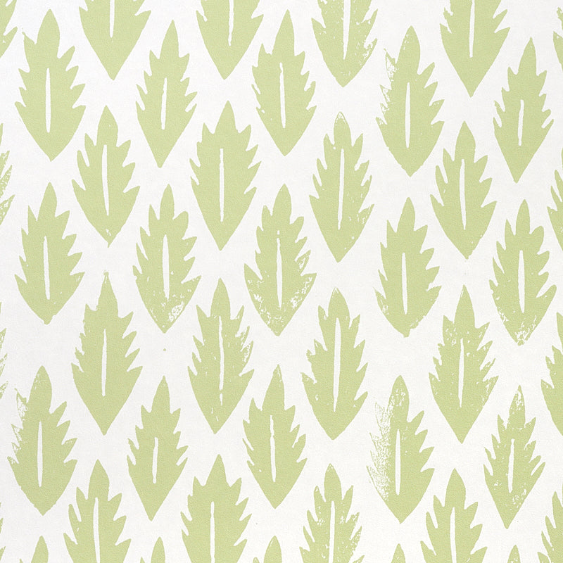 Schumacher Leaf Grass Green Wallpaper - Eade's Wallpaper