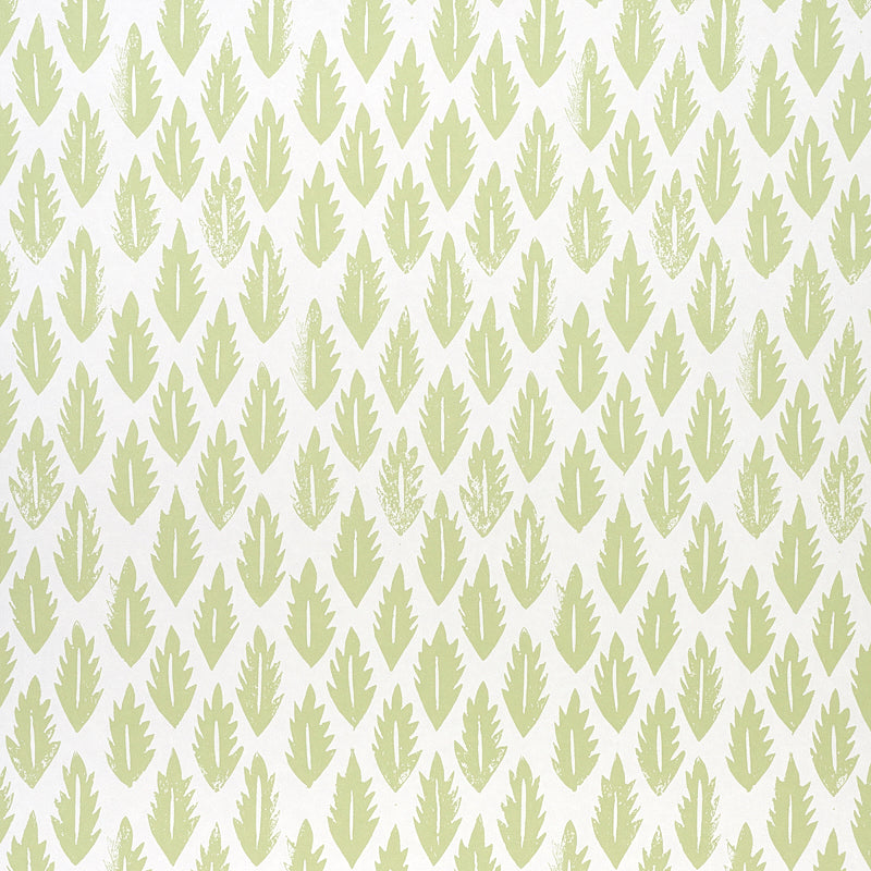 Schumacher Leaf Grass Green Wallpaper - Eade's Wallpaper