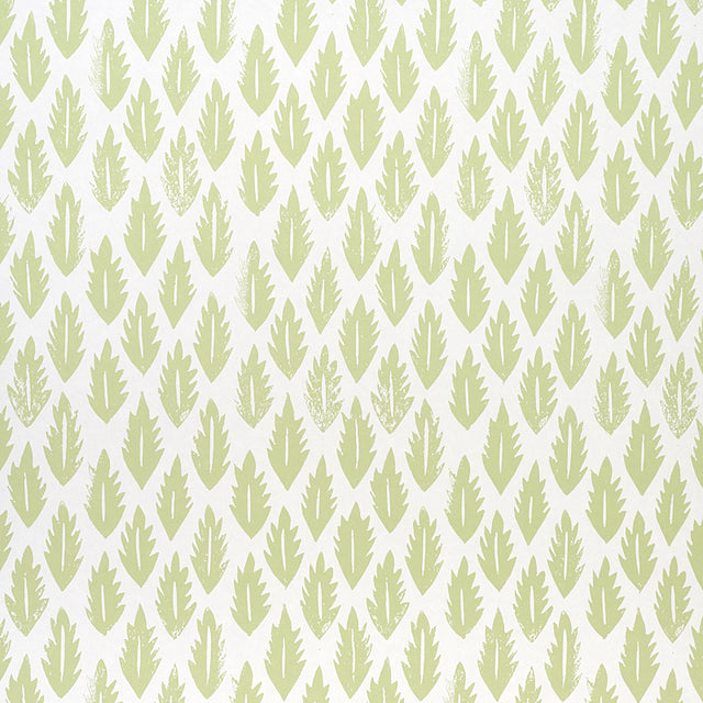 Schumacher Leaf Grass Green Wallpaper - Eade's Wallpaper