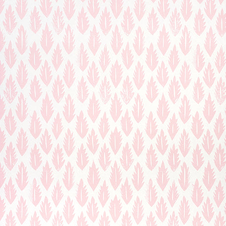 Schumacher Leaf Pink Wallpaper - Eade's Wallpaper