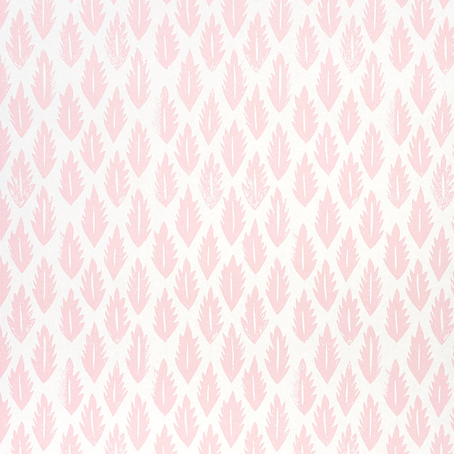 Schumacher Leaf Pink Wallpaper - Eade's Wallpaper