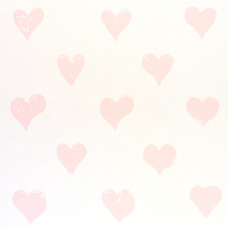 Schumacher Hearts Pink Wallpaper
