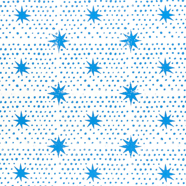 Schumacher Spot & Star Blue Wallpaper - Eade's Wallpaper