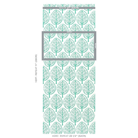 Schumacher Tree Seaglass Wallpaper - Eade's Wallpaper