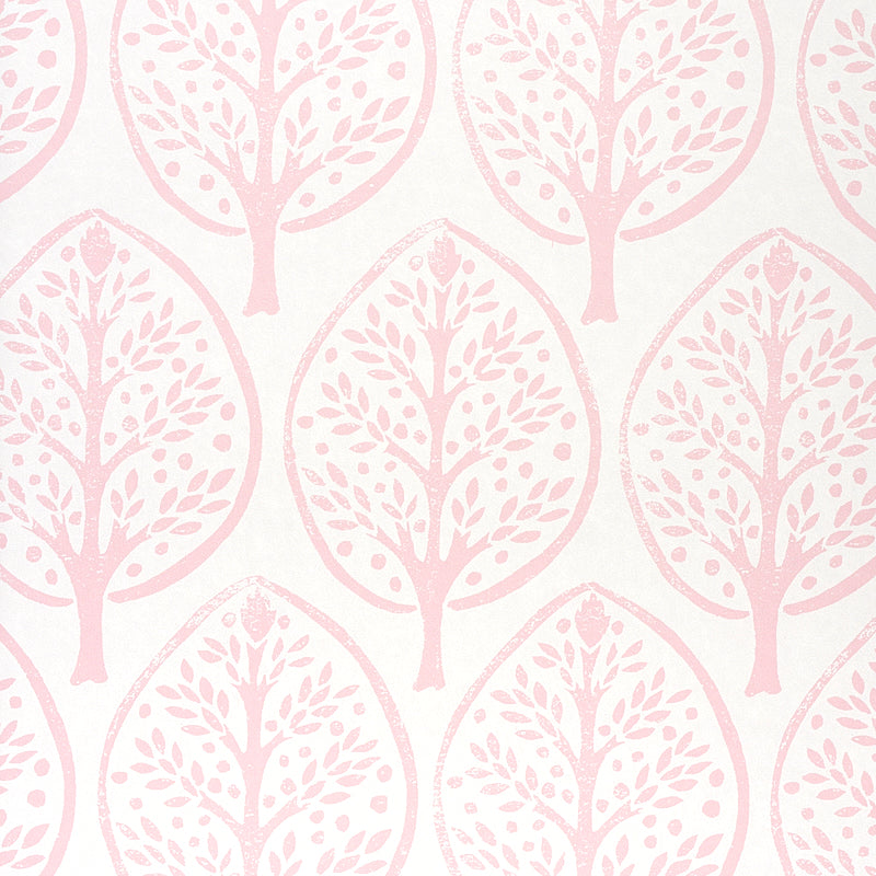 Schumacher Tree Pink Wallpaper - Eade's Wallpaper