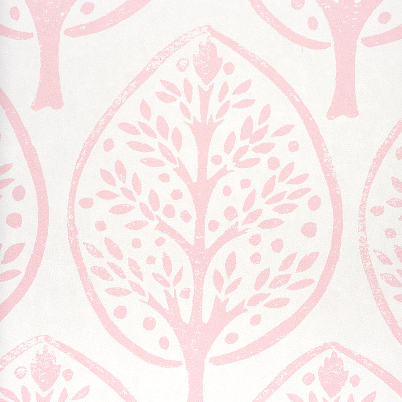 Schumacher Tree Pink Wallpaper - Eade's Wallpaper
