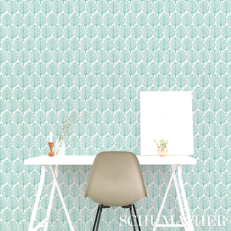 Schumacher Tree Pink Wallpaper - Eade's Wallpaper