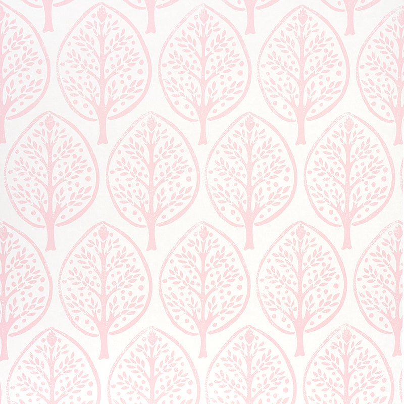 Schumacher Tree Pink Wallpaper - Eade's Wallpaper