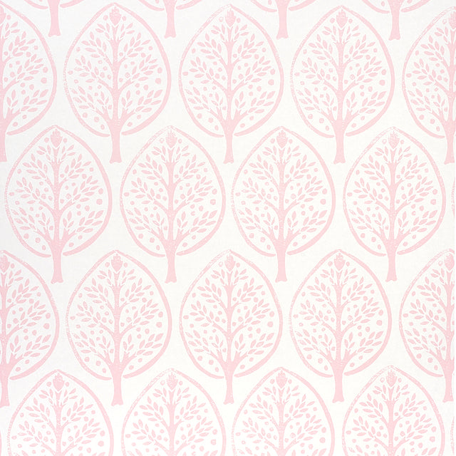 Schumacher Tree Pink Wallpaper - Eade's Wallpaper