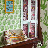 Schumacher Coral Green Wallpaper