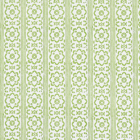 Schumacher Sunda Hand Blocked Print Leaf Wallpaper - Eade's Wallpaper