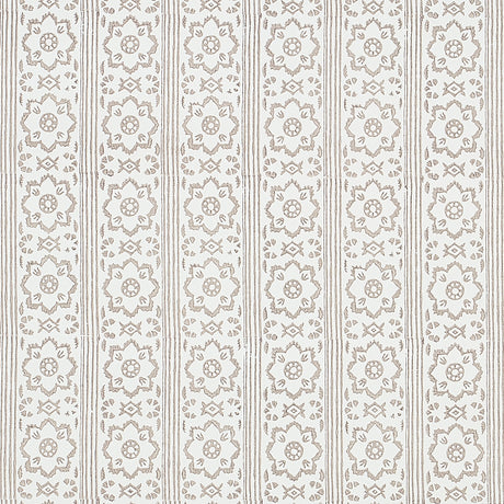 Schumacher Sunda Hand Blocked Print Grey Wallpaper - Eade's Wallpaper
