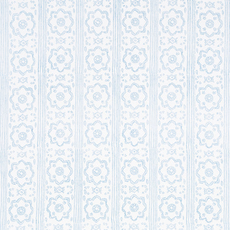 Schumacher Sunda Hand Blocked Print Sky Wallpaper - Eade's Wallpaper