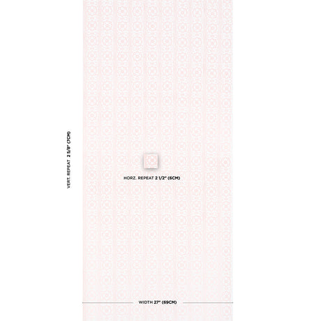 Schumacher Sunda Hand Blocked Print Blush Wallpaper - Eade's Wallpaper