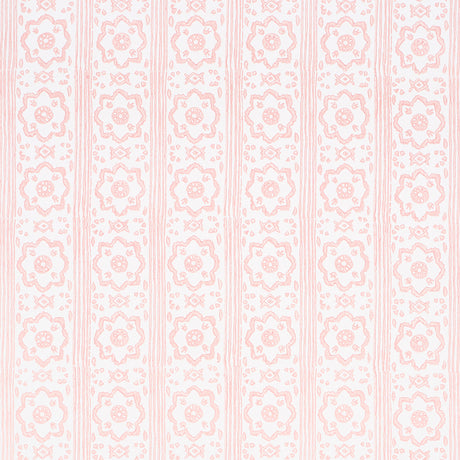 Schumacher Sunda Hand Blocked Print Blush Wallpaper - Eade's Wallpaper