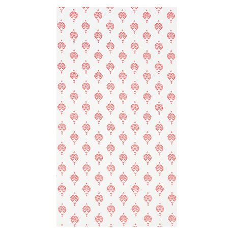 Schumacher Dahlia Hand Blocked Print Red Wallpaper