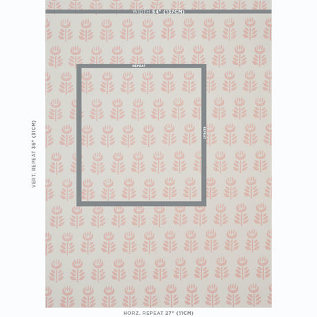 Schumacher Rosenborg Pink Wallpaper - Eade's Wallpaper