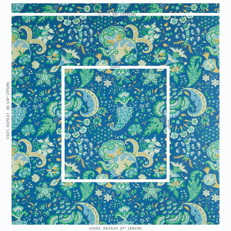 Schumacher Majorelle Blue Wallpaper - Eade's Wallpaper