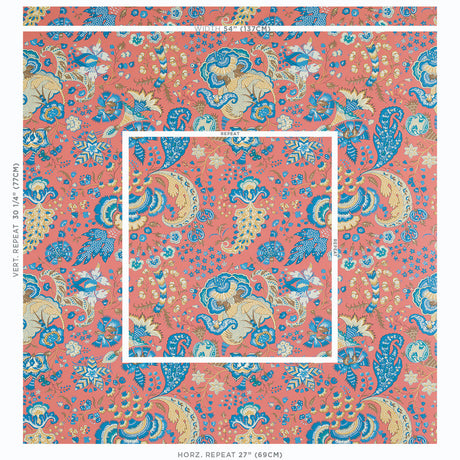 Schumacher Majorelle Red Wallpaper - Eade's Wallpaper