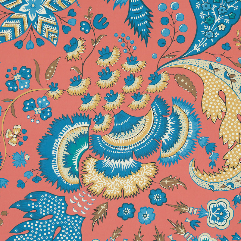 Schumacher Majorelle Red Wallpaper - Eade's Wallpaper