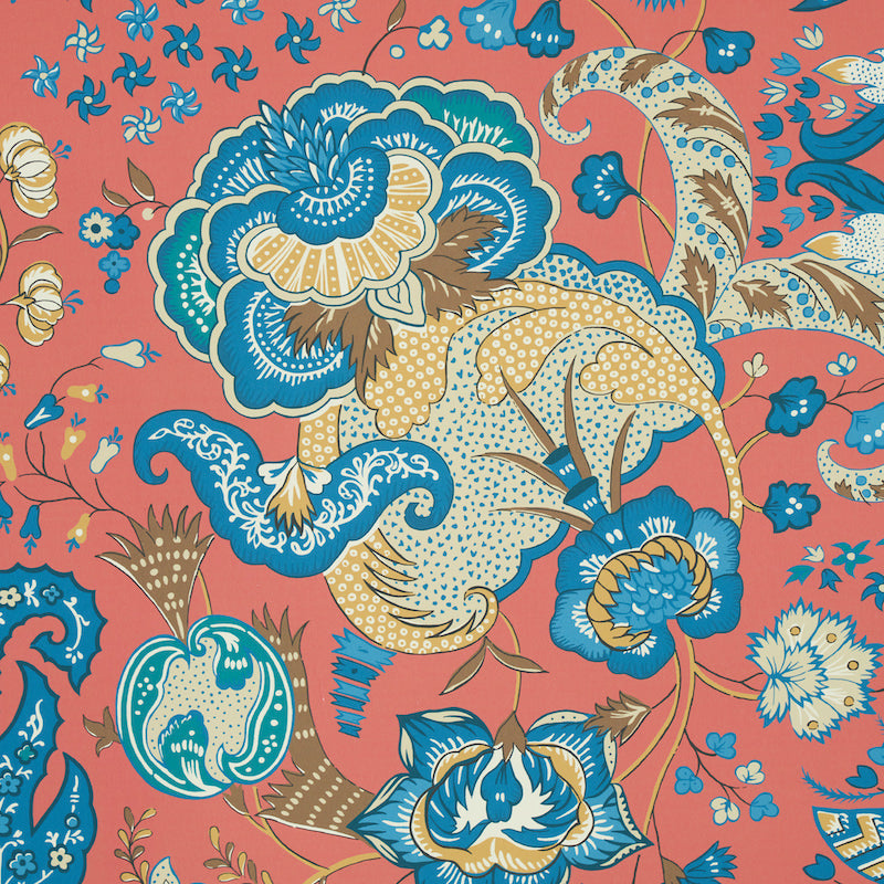 Schumacher Majorelle Red Wallpaper - Eade's Wallpaper