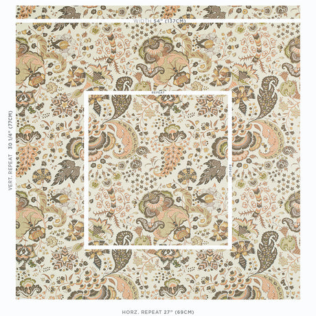 Schumacher Majorelle Neutral Wallpaper - Eade's Wallpaper