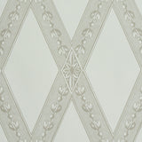 Schumacher Les Losanges Toile Stone Wallpaper - Eade's Wallpaper