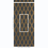 Schumacher Les Losanges Toile Gold On Black Wallpaper - Eade's Wallpaper