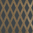Schumacher Les Losanges Toile Gold On Black Wallpaper - Eade's Wallpaper