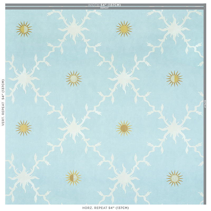 Schumacher Palladio Trellis Sky Wallpaper - Eade's Wallpaper