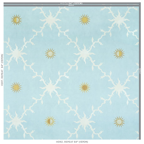 Schumacher Palladio Trellis Sky Wallpaper - Eade's Wallpaper