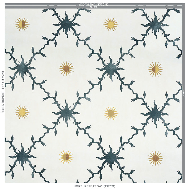 Schumacher Palladio Trellis Black Wallpaper - Eade's Wallpaper