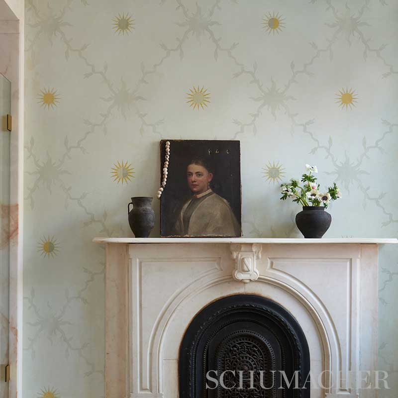Schumacher Palladio Trellis Black Wallpaper - Eade's Wallpaper