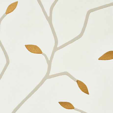 Schumacher 5011380 CYMBELINE in IVORY & GOLD Wallpaper - MIS