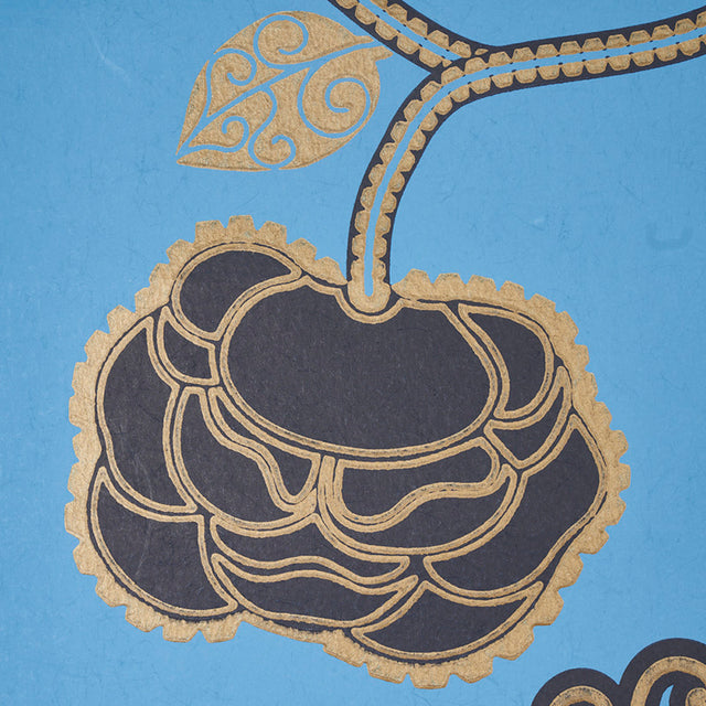 Schumacher 5011412 QUEEN FRUIT in LAPIS Wallpaper - NEISHA C