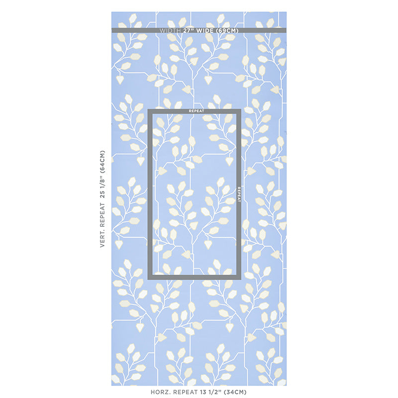 Schumacher Tumble Weed Bluebell Wallpaper - Eade's Wallpaper