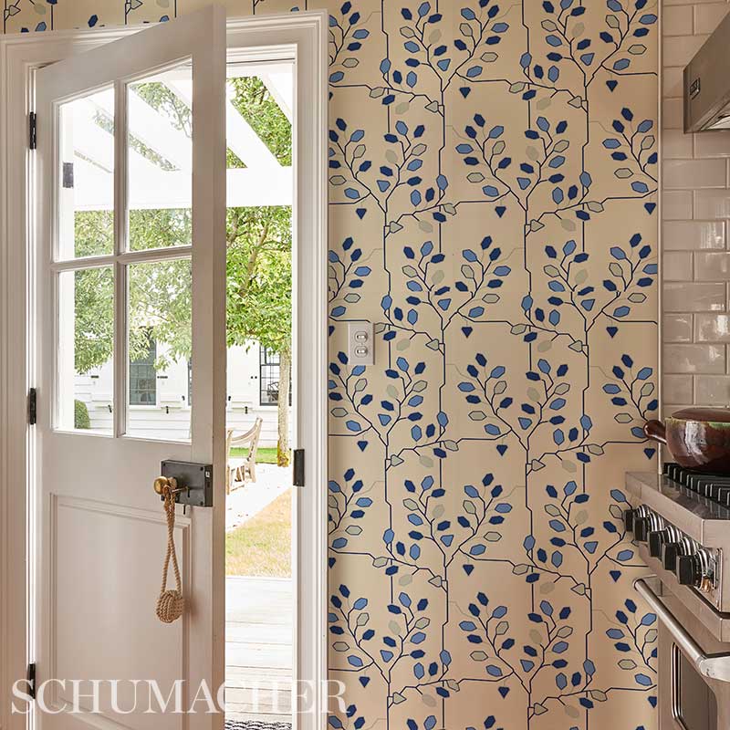 Schumacher Tumble Weed Bluebell Wallpaper - Eade's Wallpaper