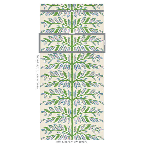 Schumacher Thistle Ivory Wallpaper - Eade's Wallpaper