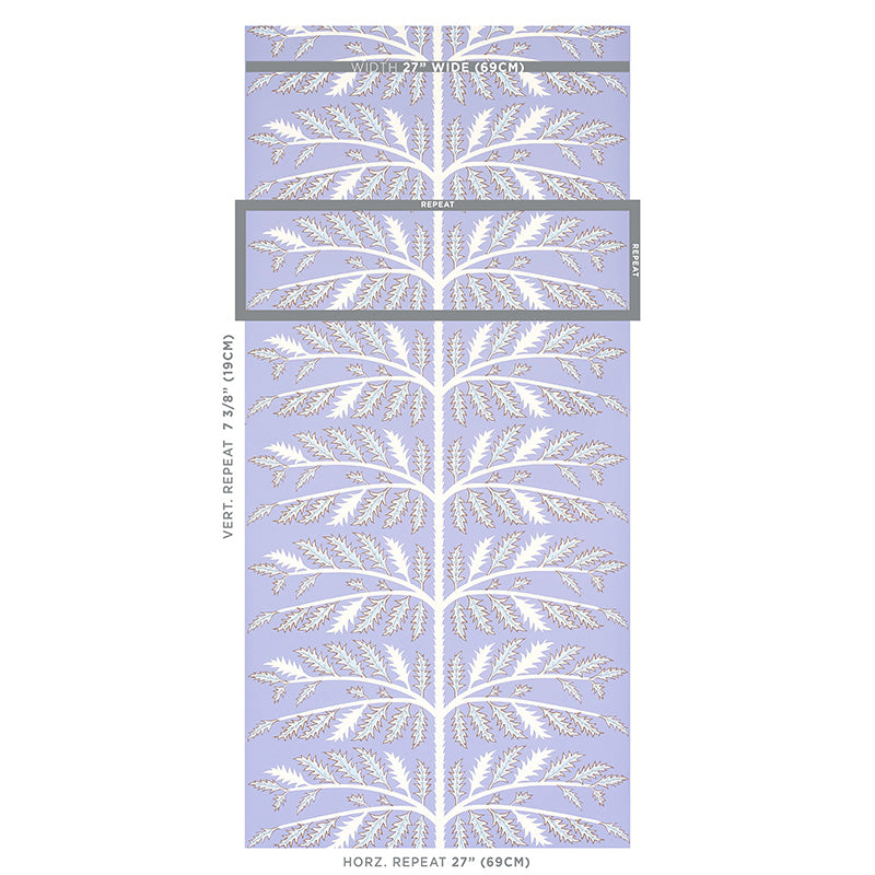 Schumacher Thistle Lavender Wallpaper - Eade's Wallpaper