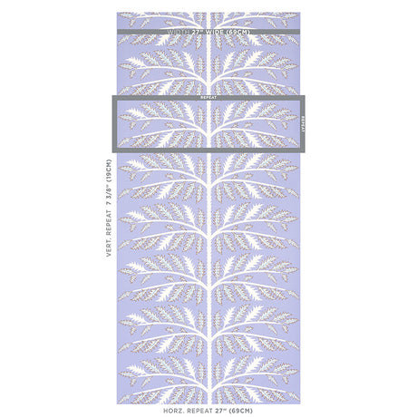 Schumacher Thistle Lavender Wallpaper - Eade's Wallpaper