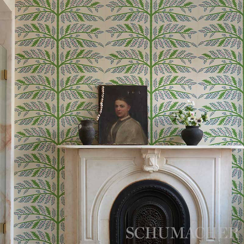 Schumacher Thistle Lavender Wallpaper - Eade's Wallpaper
