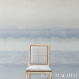 Schumacher Orissa Panel Blue & Natural Wallpaper - Eade's Wallpaper